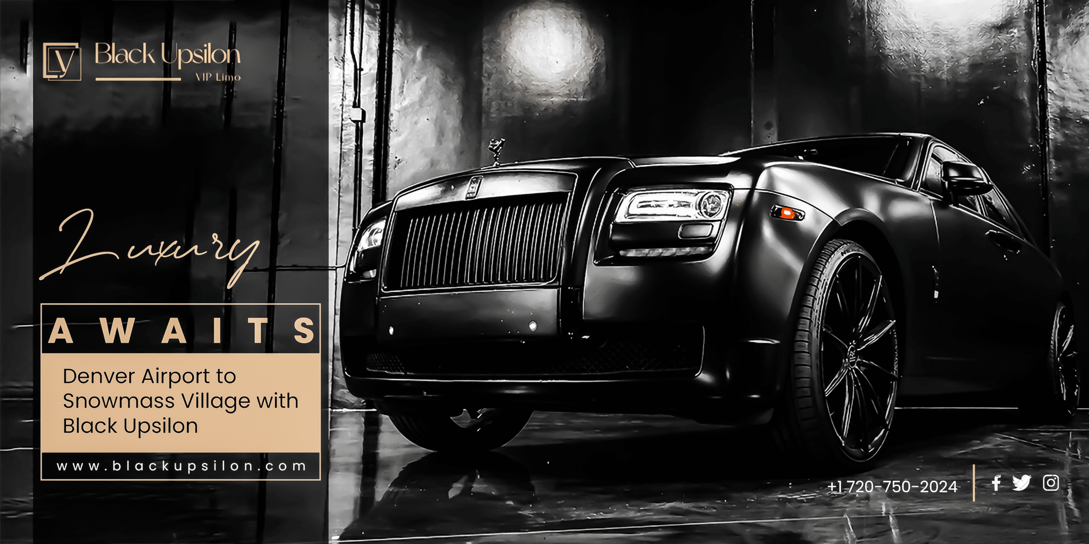 Luxury Awaits: Denver Airport to Snowmass Village with Black Upsilon